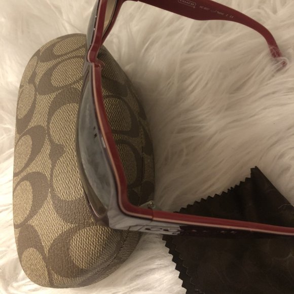 Coach Pink & Burgundy sunglasses - Picture 4 of 5